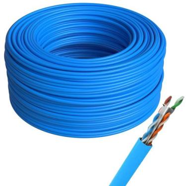 Imagem de Cabo de Rede Cat6 Cobre Utp 4 Pares Azul 150 Metros Gigabit - Multitoc