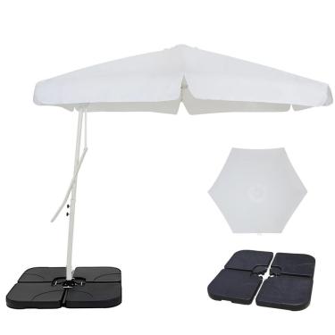 Imagem de Kit Ombrelone Lateral Suspenso 3m Oslo Com Alavanca + Base 60L Quadrada - Belfix
