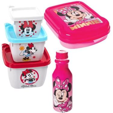 Imagem de Kit Escolar Infantil Hora do Lanche Garrafinha Pote Sanduicheira Diver