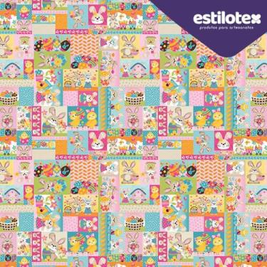 Imagem de Tecido Estampado para Patchwork - Páscoa : Páscoa Patch (0,50x1,40) - 
