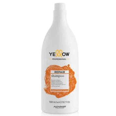Imagem de Shampoo Yellow Repair 1,5 Litro Alfaparf Hidrata Limpa e Fortalece Cab