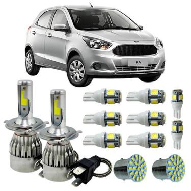 Imagem de Kit Lâmpadas Led Ford Ka 2015 A 2020 Alto Baixo + Kit Leds - Autovex