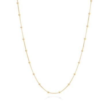 Imagem de Cordão Folheado Ouro 18k Rommanel 531717 Fio Veneziano 80 Cm, Dourado