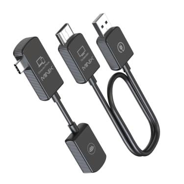 Imagem de MINIX Extensor sem fio C1 USB-C HDMI, transmissor USB C e receptor HDMI, dongle sem fio, 1080p 60Hz, portátil, Plug and Play para laptops, PC, smartphones, tela, cast, celular, Android, 50 metros, sem