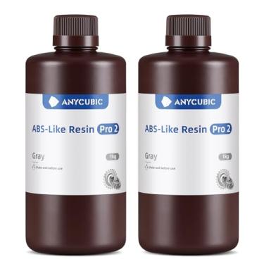 Imagem de ANYCUBIC resina de impressora 3d tipo abs pro 2, mais forte e resistente, alta precisão e longa duração, baixo odor, ampla compatibilidade para todas as impressoras 3d de resina lcd (cinza +