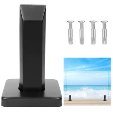 Imagem de LukLoy Grampo de Corrimão de Torneira de Cerca de Piscina de Vidro de Grau Marinho Ss2205 para Projetos Costeiros de Cidades/Interiores, Preto (Pacote com 1, 960G de Grau Marinho Ss2205)