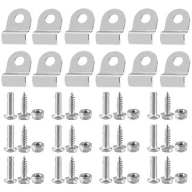 Imagem de KPALAG 12 conjuntos de braçadeiras de freio e linha de combustível de aço inoxidável de 3/40.6 cm com parafuso compatível com caminhão de haste de rua Dune Buggy