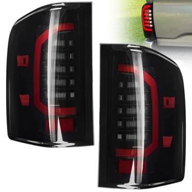 Imagem de WonVon Luzes traseiras de LED compatíveis com Chevy Silverado 1500 2007-2014 Silverado 2500HD|3500HD 2007-2013, lâmpada de luz traseira com tubo de LED, fumaça escura, substitui um par