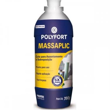 Imagem de Cola Azulejo Pastilha Massaplic Polyfort 700G Pulvitec Fa020, Azul