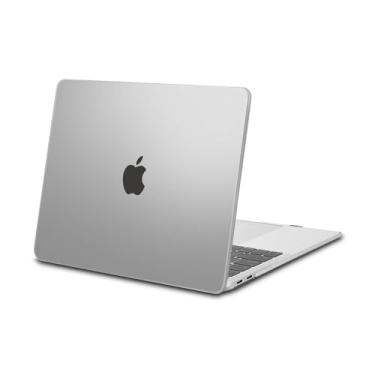 Imagem de MOSISO Compatível com MacBook Air 13 polegadas 2022 2021 2020 2019 2018 versão A2337 M1 A2179 A1932 Touch ID, capa rígida de plástico compatível com MacBook Air 13,3 polegadas, capa Frost