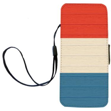 Imagem de Rikki Knight Bandeira da Nova Caledônia em madeira envelhecida capa carteira flip iPhone com aba magnética para iPhone 5/5s - Bandeira da Nova Caledônia em madeira envelhecida