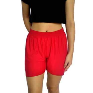 Imagem de Short Feminino Meia Coxa Soltinho Elástico Liso Viscolycra Pp Ao Plus 