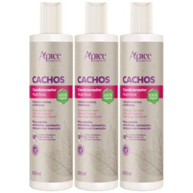 Imagem de Kit 3 Condicionador Nutritivo Cachos Apse Apice Vegano Cabelo Sem Sulf
