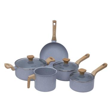 Imagem de Conjunto de Panelas Mimo Style Pratic Cook Grafite com Revestimento Antiaderente Cerâmico – 5 Peças