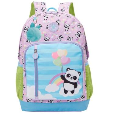 Imagem de Mochila Escolar, College Panda Balão Lilás, Média, Xeryus