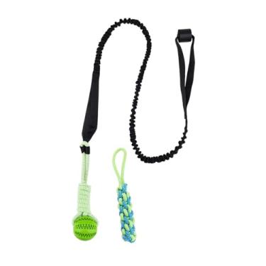 Imagem de IEUDNS Brinquedos de corda de cachorro Toys interativos de cachorro Bungee pendurando bungee bungee rebocador kit de brinquedo Bolas para treinamento de cães