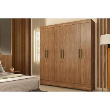 Imagem de Guarda Roupa Casal 6 Portas E 2 Gavetas Verso Amêndola Touch - Demóbile