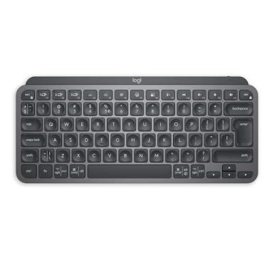 Imagem de Teclado sem fio Logitech MX Keys Mini com Iluminação Inteligente, Conexão USB ou Bluetooth Easy-Switch para até 3 dispositivos e Bateria Recarregável - Grafite