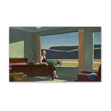 Imagem de JZSDGB Edward Hopper Prints-Famous Wall Art - Impressão de pintura de paisagem em tela - "Western Motel" Pôster de arte - reprodução de imagem em tela para decoração de casa 50 x 85 cm (20 x 33 pol)