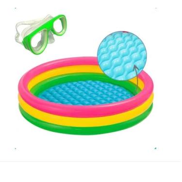Imagem de Piscina Inflável Acochoado 160l + Oculos De Natação - NAUTICA