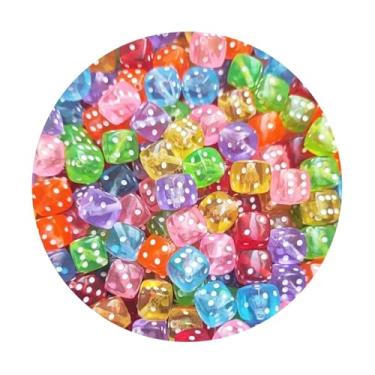 Imagem de Kit 200 Miçanga Smile 10mm ou Dado 8mm Entremeio Missanga Infantil Bijuteria Artesanato (Dado color 200)