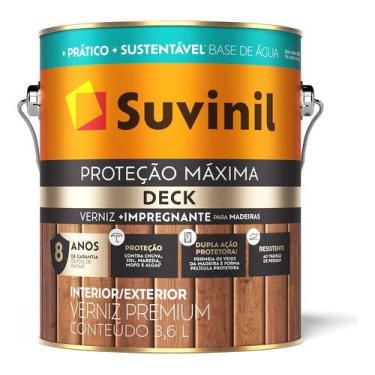 Imagem de Verniz Proteção Máxima Deck Base Água Acetinado Suvinil 3,6l