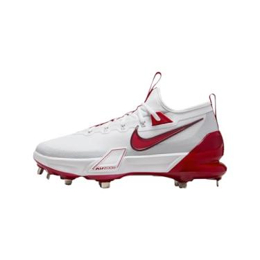 Imagem de Nike Chuteiras de beisebol Force Zoom Trout 9 Elite (FB2906-101, branco/platina pura/vermelho da equipe/vermelho universitário), Branco/platina pura/vermelho de equipe/vermelho universitário, 38
