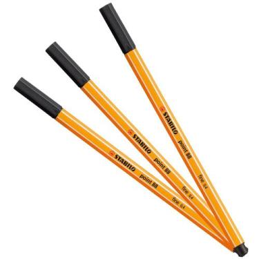 Imagem de Kit 03 Canetas Hidrográfica 0.4mm Stabilo Point 88 Cores à Escolher, 0