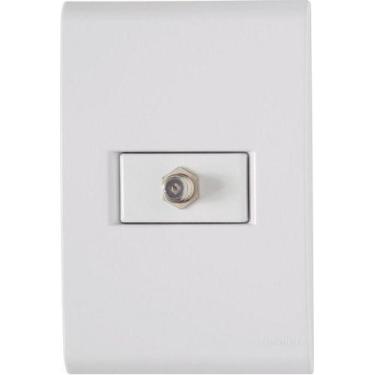 Imagem de Conjunto 4x2 com 1 Tomada TV/SAT Coaxial Liz Branco 57170017 - Tramont