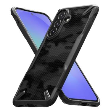 Imagem de Ringke Fusion-X [recortes precisos para lentes de câmera] Capa compatível com Samsung Galaxy A56 5G e Galaxy A36 5G, capa protetora militar reforçada à prova de choque - preto camuflado