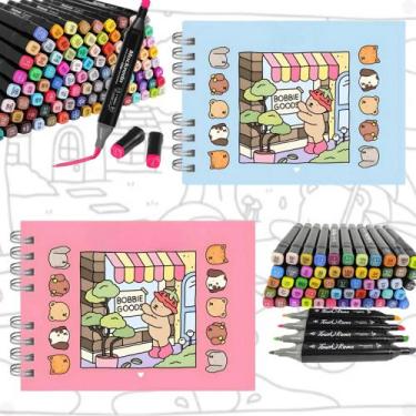 Imagem de Livro Colorir Bobbie Goods Original + Kit Canetas Desenho Imaginação D