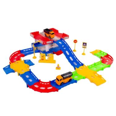 Imagem de Pista de Carrinho Brinquedo Infantil Estacionamento 36 Peças