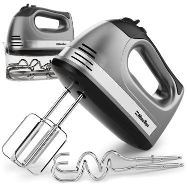 Imagem de Batedeira de Mão 5 Velocidades 250W Turbo 4 Acessórios, 110v, MUELLER AUSTRIA MU HM, Cinza