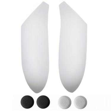 Imagem de 1 par de nova capa de bateria OEM para controle Oculus Quest 3 esquerda e direita, capa de carregamento de peça de substituição para controles Meta Quest 3 com tampas de aperto de polegar