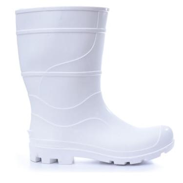 Imagem de Bota Borracha Galocha Impermeável Cano Médio Branca Faxina (branco, BR, Adulto, Numérico, 37)