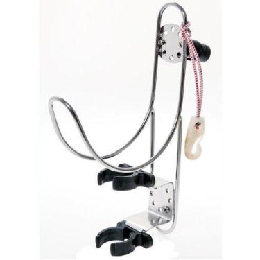 Imagem de Suporte Boia Circular Salva Vidas E Facho Holmes Em Aço Inox - Abrolho