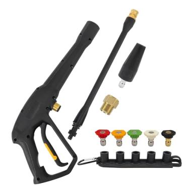 Imagem de Bear Force Pistola de pulverização de substituição com varinha de extensão e 5 pontas de pulverização e bocal turbo, compatível com algumas lavadoras de pressão elétricas Greenworks Karcher Ryobi