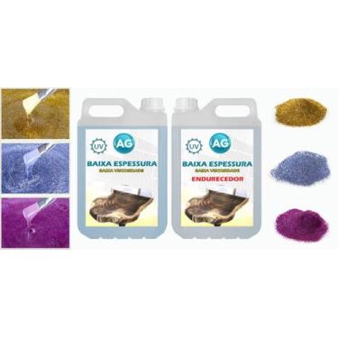 Imagem de Resina Baixa Espessura 5KG + 3 Glitters - Resinas ag