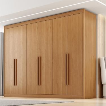 Imagem de Guarda Roupa Casal 6 Portas em MDF Colossal Zanzini - Cinamomo