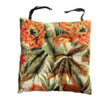 Imagem de Almofada Para Cadeira Futton Ox Tropical 40x40cm - Verde/Bege - FASTLA