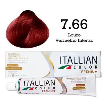 Imagem de Coloração 7.66 Louro Vermelho Intenso  Itallian Color