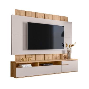 Imagem de Painel Tv 70 Polegadas Dakota 180 cm Ripado Portas Basculantes