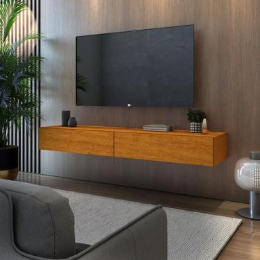 Imagem de Rack Bancada Suspenso 1,40cm Estilo Contemporâneo Para TV Até 50 Poleg