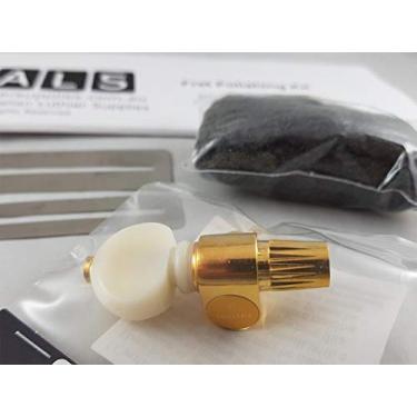 Imagem de Gotoh 5ª corda Banjo Tuner (kit de polimento de traste ALS bônus) SPBJ5-AIG Sintonizador modelo da Gotoh Japan Gold com botão perolado - Kit de polimento de traste da Gotoh Australian Luthier Supplies