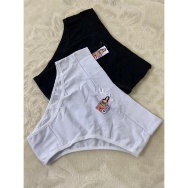 Imagem de Kit 2 Calçola Cotton Conforto Cintura Alta Algodão Senhora Pos Parto -