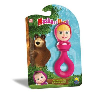 Imagem de Masha E O Urso - Mordedor/chocalho Para Bebês -  Masha - Divertoys