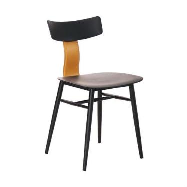 Imagem de Cadeira De Jantar Analu Rivatti - Preto E Marrom