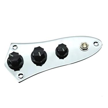 Imagem de KAISH Placa de controle totalmente carregada, placa de controle pré-conectada, com chicote de fiação para Fender Jazz Bass J Bass Chrome