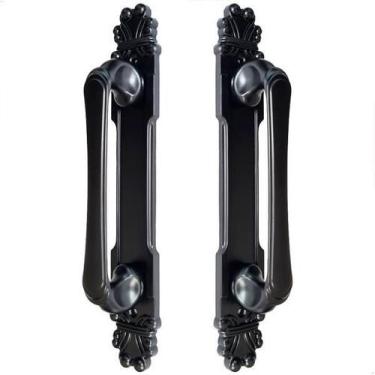 Imagem de Puxador Duplo Mozart 215Mm Preto Fosco Porta Pivotante - Máxima metais