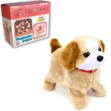 Imagem de Cachorro Cachorrinho Pula Anda Brinquedo Pelúcia Late - Genérico